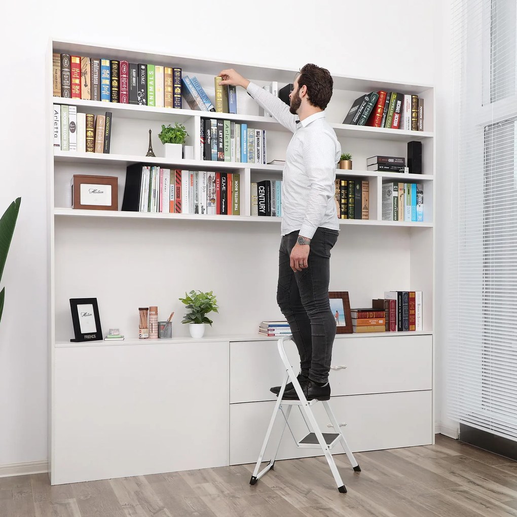 Składane schodki 2 stopnie STEPLADDER, białe