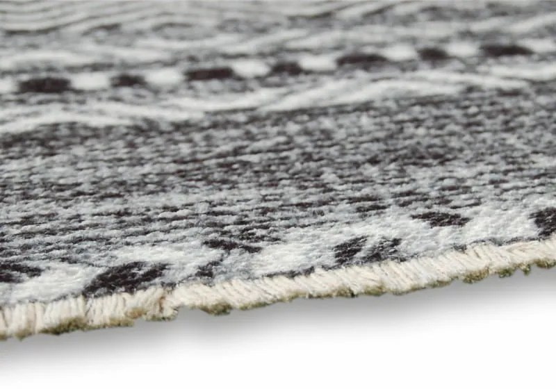 Dywan bawełniany Pescara  szaro-czarny 160 cm x 230 cm