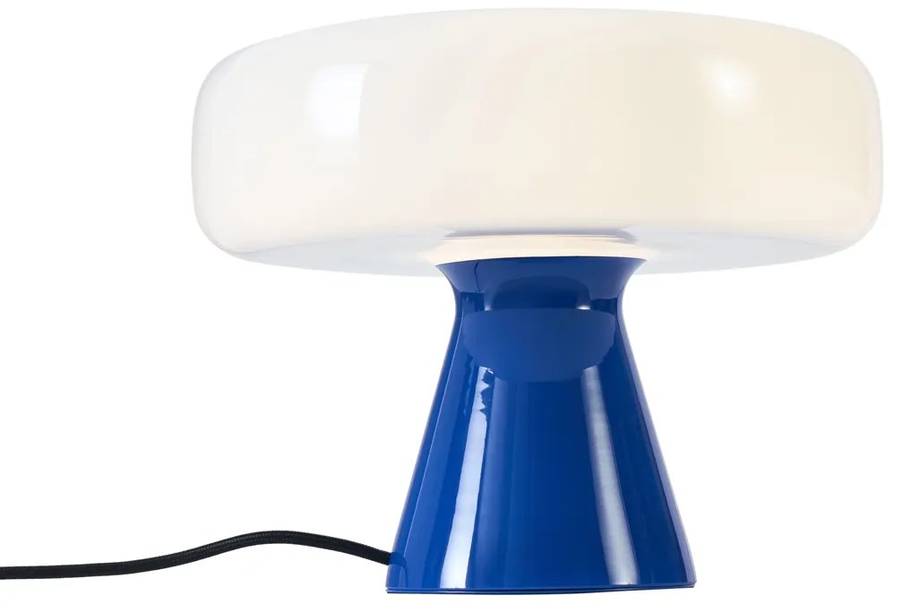 Lampa stołowa w stylu Retro niebieska z białym elementem - Knob Retro Oswietlenie wewnetrzne