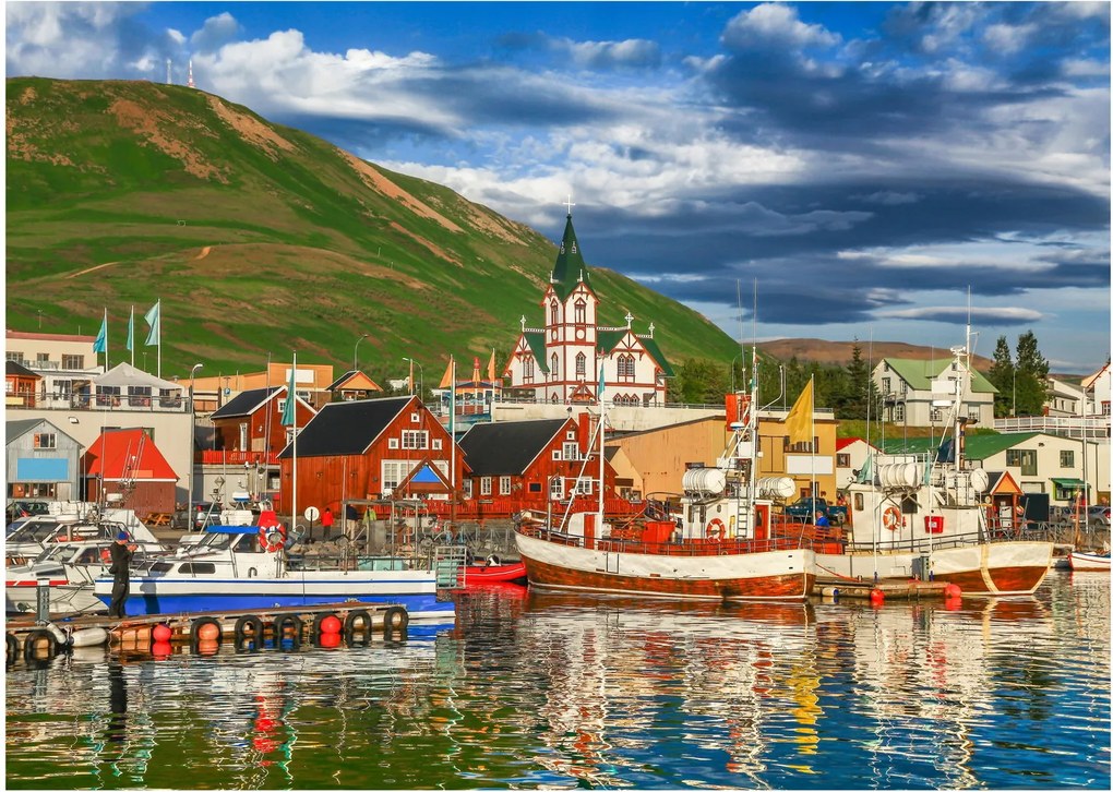 Obraz na szkle - Húsavík (70x50 cm)