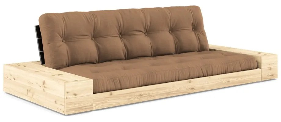 Brązowa rozkładana sofa 244 cm Base – Karup Design