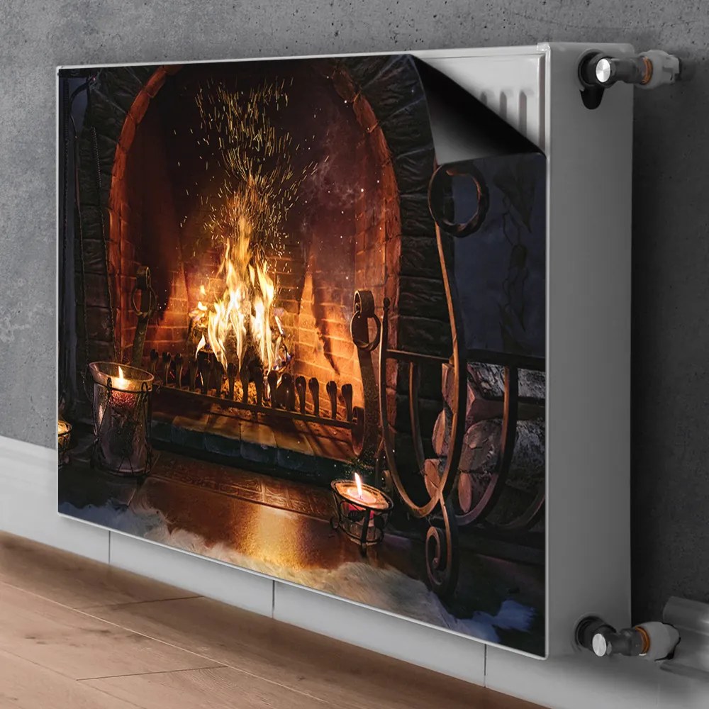 Maskownica dekoracyjna grzejnika Zimowy kominek