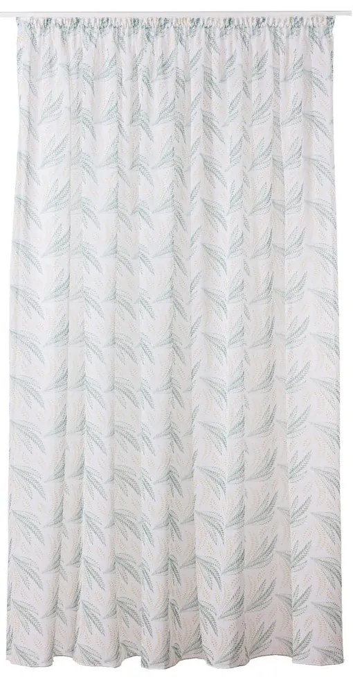 Biało-zielona firanka 300x260 cm Seva – Mendola Fabrics