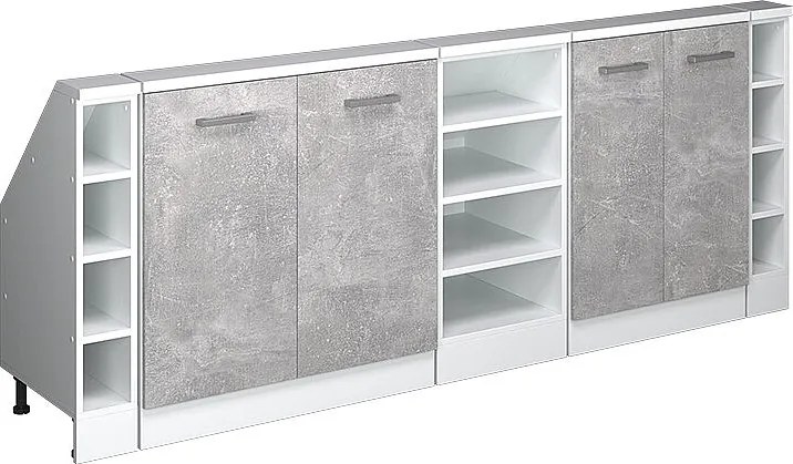 Szafka kuchenna na dach skośny beton 210x46x81.6 r-line