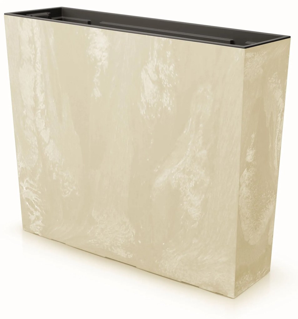Donica ogrodowa z wkładem Urbi Beton Effect 77 x 23,5 x 68,5 cm kremowy PROSPERPLAST
