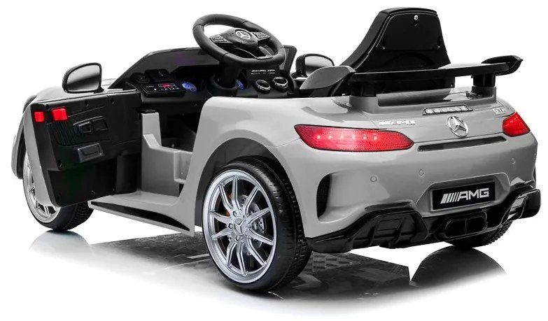 Auto na akumulator mercedes gtr srebrny lakierowany