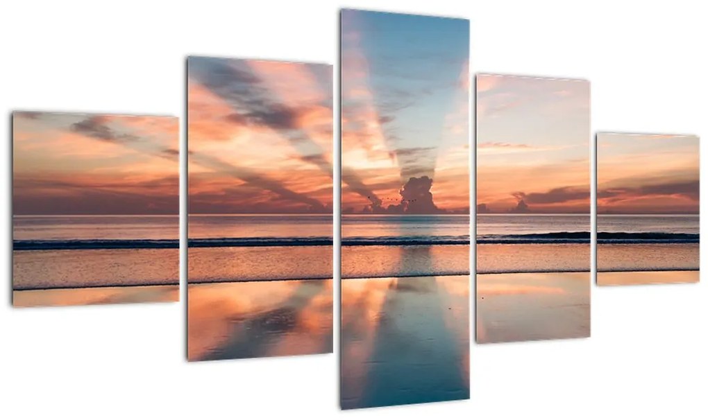 Obraz promieni słonecznych nad plażą Dayton (125x70 cm)