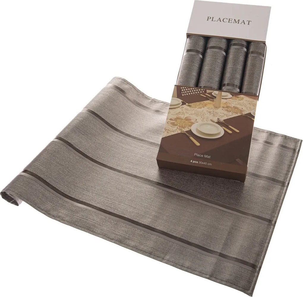 Podkładki SES4003 Steel 30 x 45 cm, zestaw 4 szt.