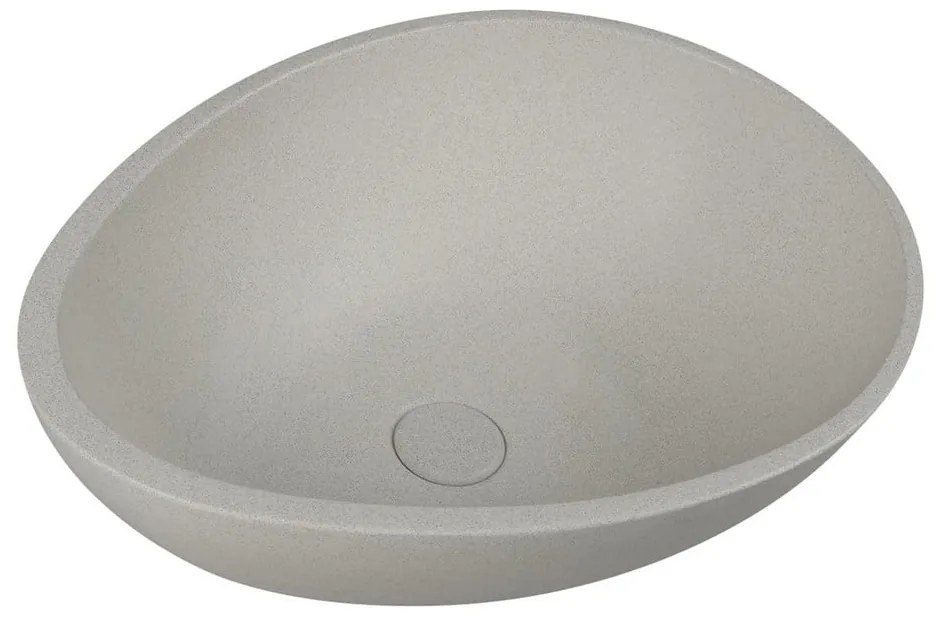 Jasnoszara betonowa umywalka 53x39 cm Punc – Sapho