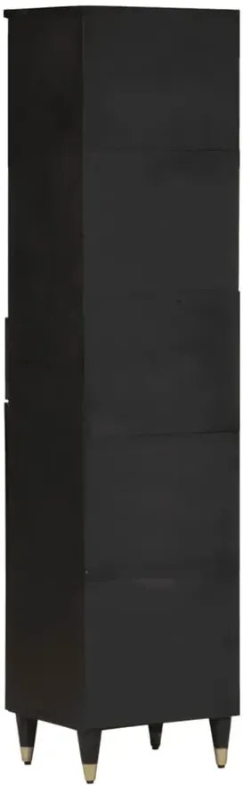 Czarny drewniany słupek łazienkowy C2-R94