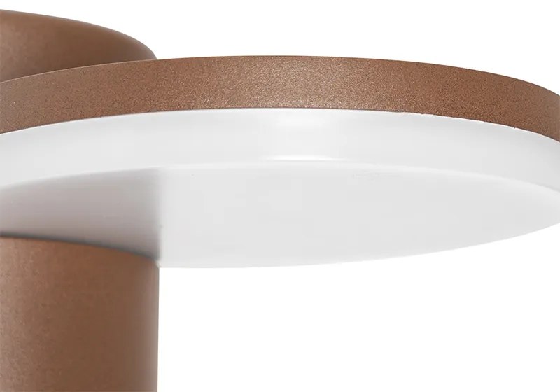 Zewnetrzna Lampa ścienna zewnętrzna brązowa rdza w tym LED IP54 czujnik ruchu - Esmee Nowoczesny Oswietlenie zewnetrzne
