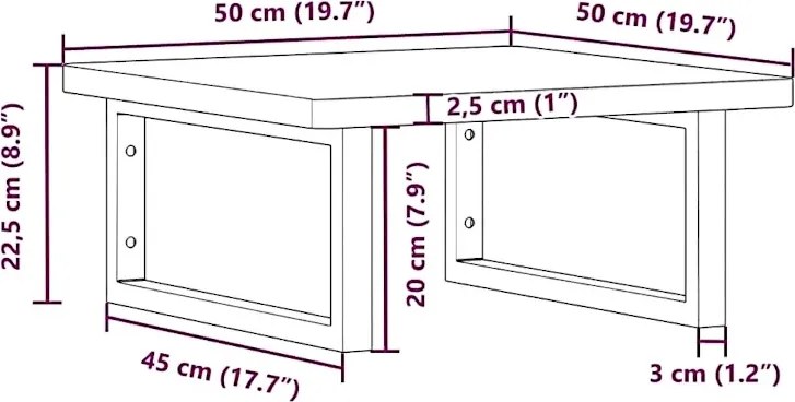 Elegancka półka pod umywalkę do łazienki - Solido
