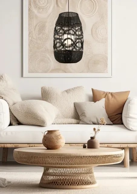 Lampa wisząca z dużym czarnym kloszem - 2S K398 E7-H00