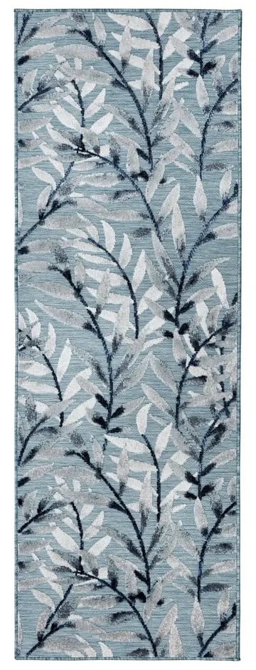 Niebieski chodnik odpowiedni na zewnątrz 230x80 cm Willow – Flair Rugs