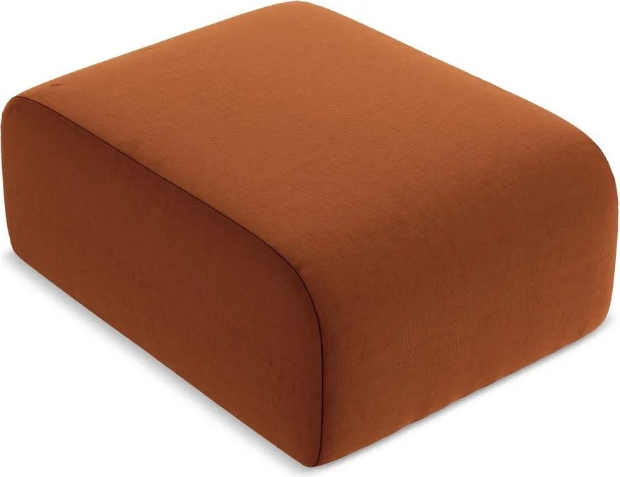 Aksamitny podnóżek w kolorze terakoty Lani – Makamii