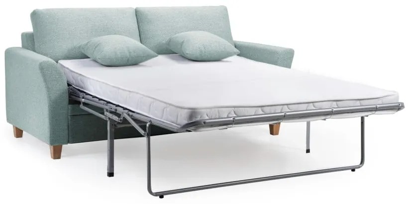 Miętowa rozkładana sofa Scandic Sonia