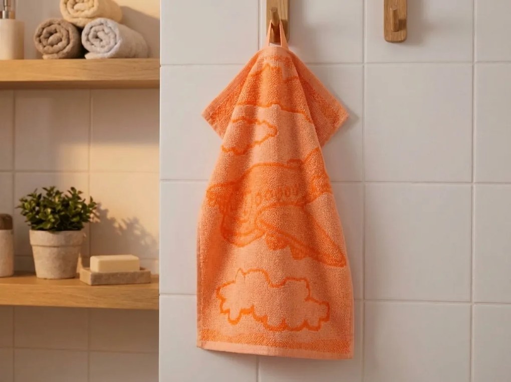 Ręcznik dziecięcy BEBE samolot pomarańczowy 30x50 cm