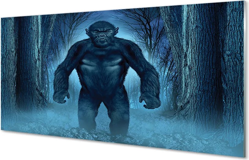 Szklany Panel Goryl wśród Leśnych Drzew