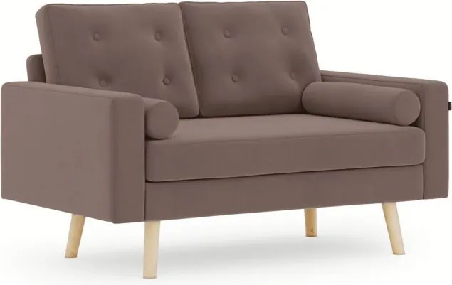 Ciemnobrązowa 2-osobowa sofa MANDI