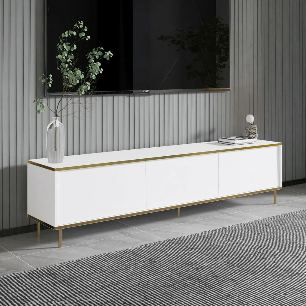 Stolik pod telewizor Imaj White and Gold