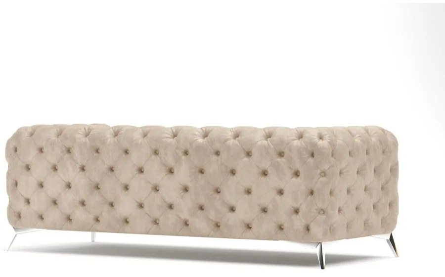 Beżowa aksamitna sofa 225 cm Chelsea – Ropez