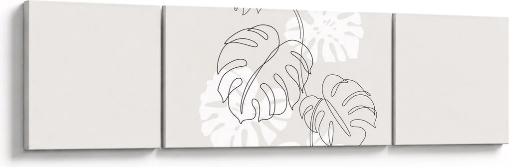 Obraz - Line art monstera N⁰3 (170x50 cm)