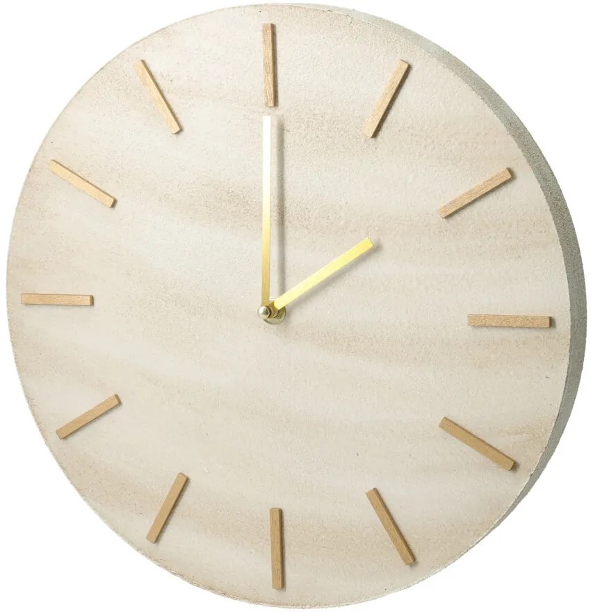 Minimalistyczny zegar ścienny SUM, wzór marmuru, Ø 30 cm