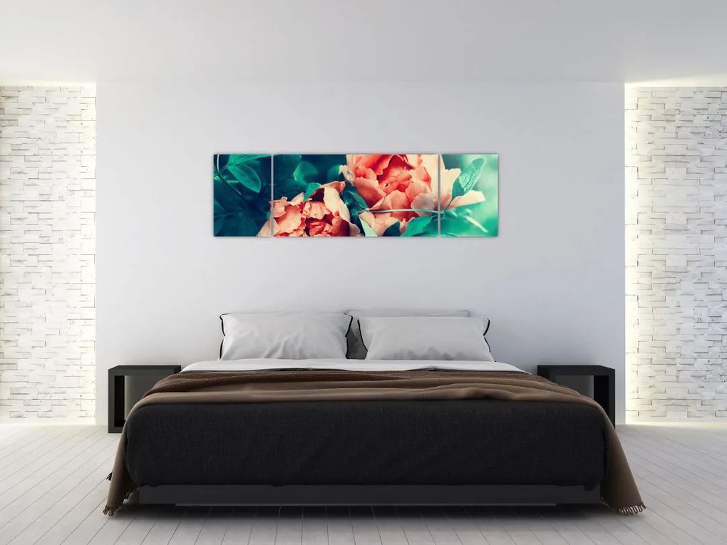 Obraz wiosennych kwiatów (170x50 cm)
