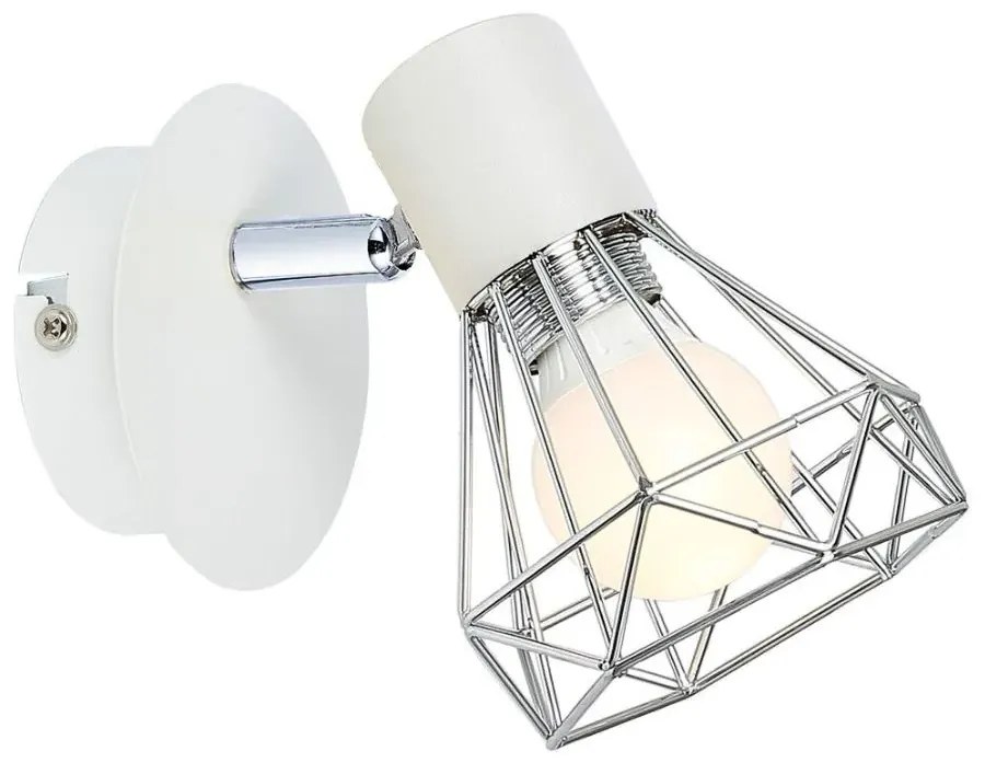Biały metalowy kinkiet - K522-Peppe