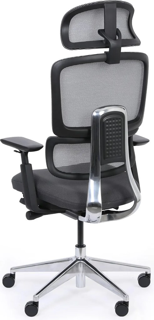 Krzesło biurowe WILMOT MF, czarna rama, szara