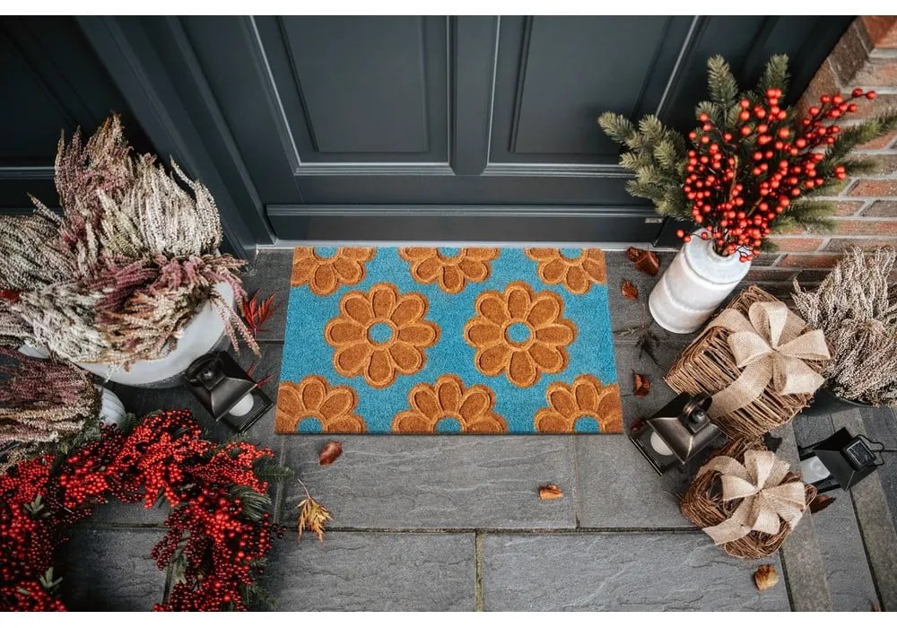 Wycieraczka z włókna kokosowego 45x75 cm Flowers – Hanse Home