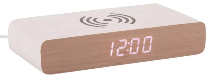 Budzik cyfrowy z ładowarką bezprzewodową Retro Flat LED – Karlsson