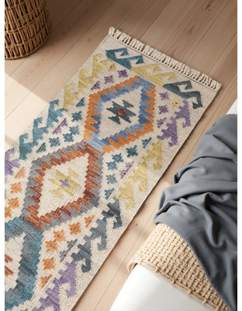 Wełniany chodnik dwustronny tkany ręcznie 60x190 cm Kamal Oasis – Nouristan