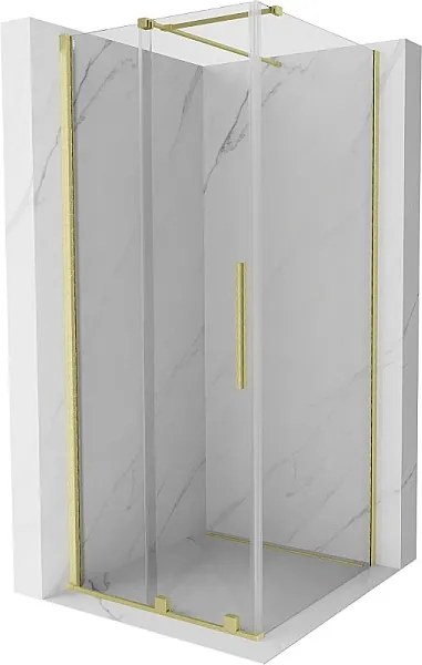 Mexen Velar kabina prysznicowa rozsuwana 110 x 110 cm, transparent, złota szczotkowana - 871-110-110-01-55