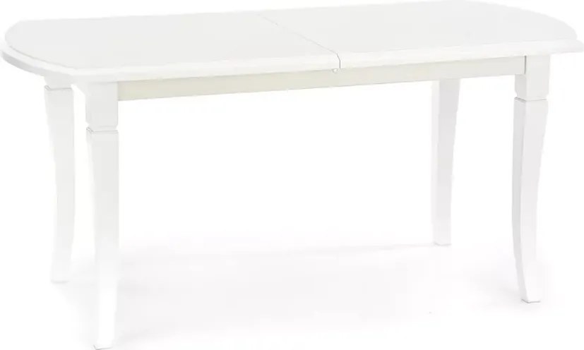 Elegancki rozkładany stół owalny Littoral 160-240 cm z laminowanym blatem i drewnianymi nogami