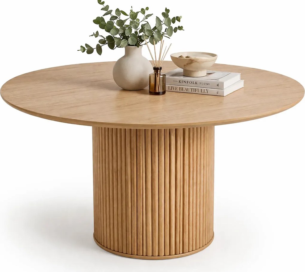 Okrągły skandynawski stół lamelowy E1-D91