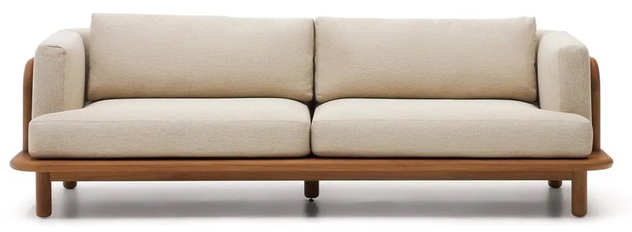 Beżowa sofa ogrodowa z litego drewna tekowego Turqueta – Kave Home