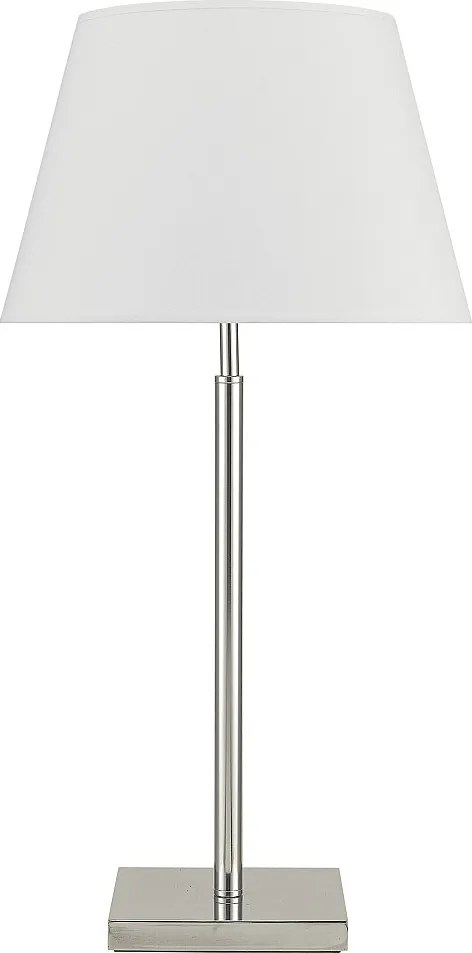 Lampa sto?owa FIRENZE w stylu klasycznym - Wysoko?? 64 cm - E27 60W - kabel 2 metry - w??czanie i wy??czanie - IP20 - stal i biel