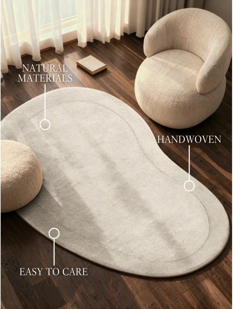 Kremowy dywan z mieszanki wełny tkany ręcznie 125x200 cm Kari Organic – Villeroy&amp;Boch