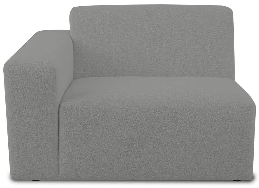Szary moduł sofy z materiału bouclé (lewostronny) Roxy – Scandic