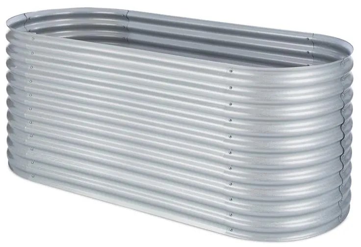 Blumfeldt Rondabox 200x100x80 cm Skrzynia na warzywa Srebrny