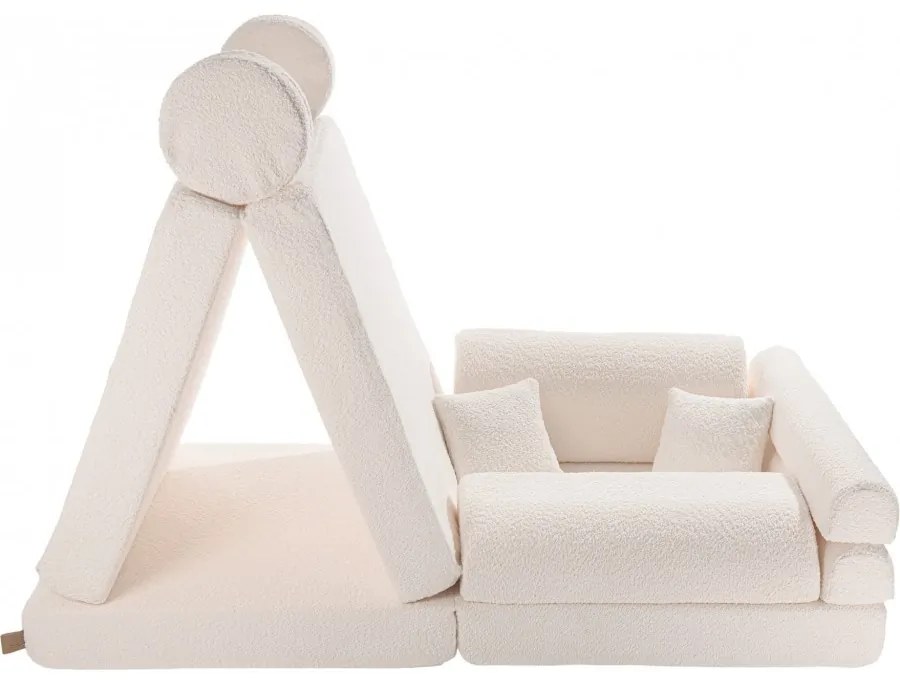 Boucle sofa dziecięca, biała - meowbaby®