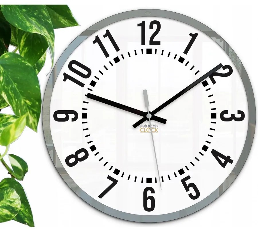 Zegar ścienny okrągły cichy klasyczny akrylowy na ścianę duże cyfry stylowy