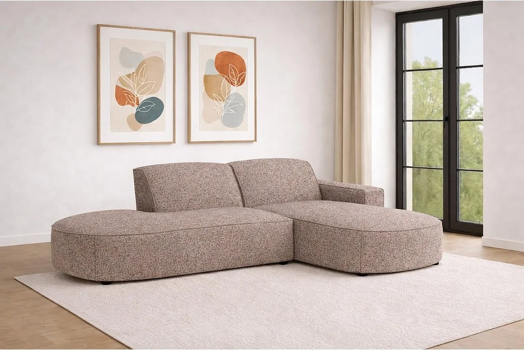 Narożnik Cursal Atelier, tkanina Artico, Beżowy, Prawy