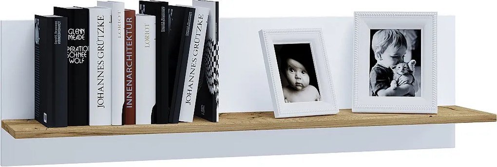 Drewniana półka ścienna Półka ścienna Usilo