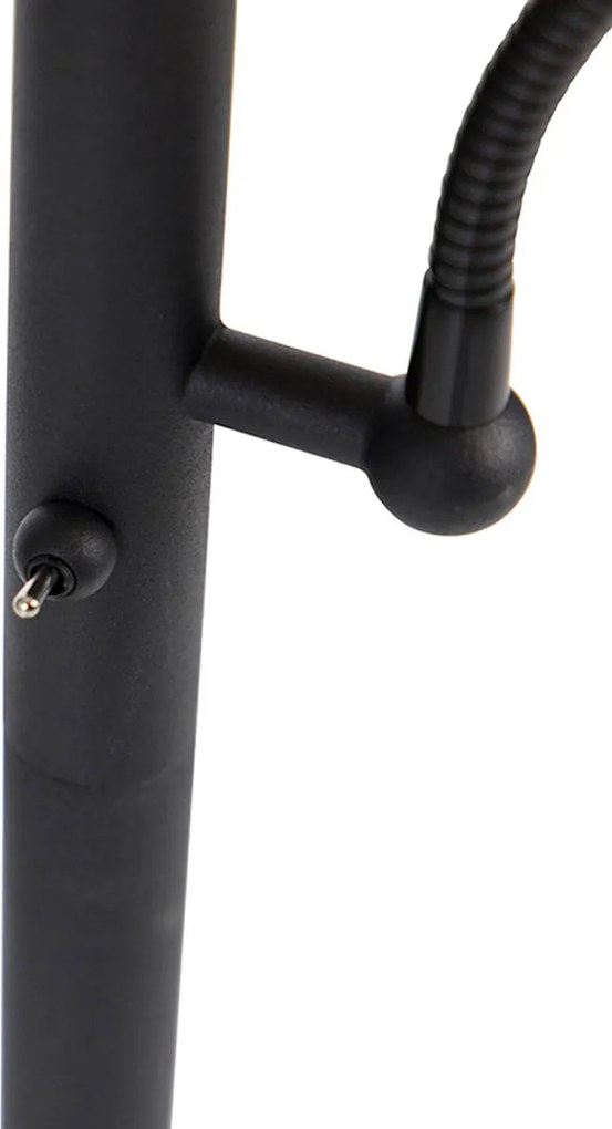 Inteligentna lampa stojąca czarna ze złotem, w tym Wi-Fi A60 i E14 - Retro