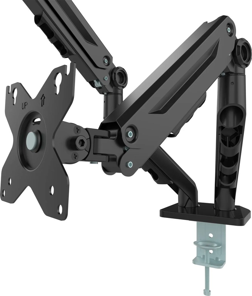 Biurkowy uchwyt na 2 monitory z ramieniem gazowym, 17–32"