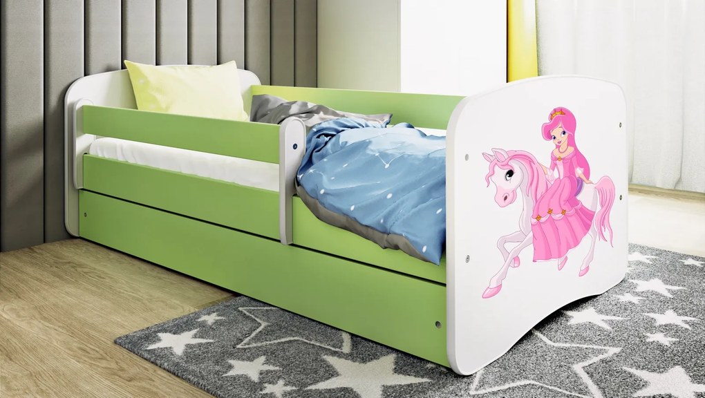Łóżko dziecięce Babydreams z obrazkiem 160x80 z materacem