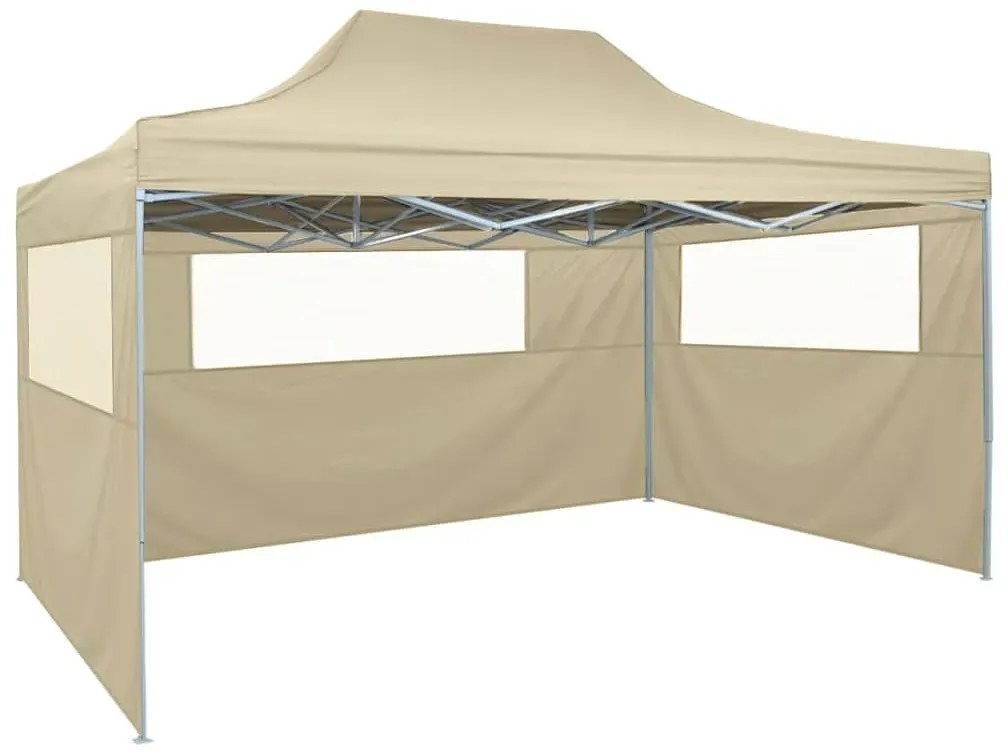 Beżowe zadaszenie ogrodowe z oknami S7-A24