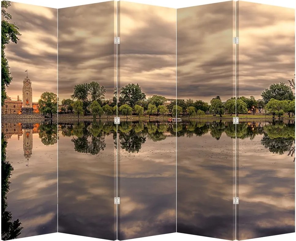 Parawan - Jezioro i drzewo (210x170 cm)